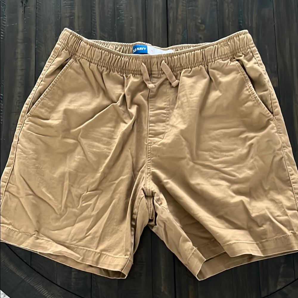 Old Navy Tan Flat Front Shorts Casual Lightweight